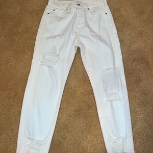 7 for all man kind white distressed jeans